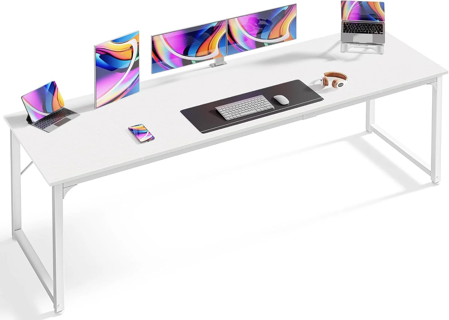Lumi Discount Computer Desk, 55 Inch Home Office Desk - Image 8