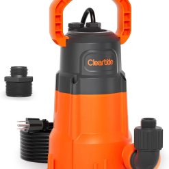 Discount 1/3 HP Submersible Utility Pump, 2790 GPH High Flow, Portable Sump Pump with Auto Water Sensor