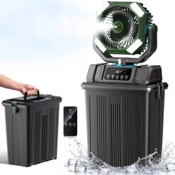 Alternative view of Lumi Discount Etholzon 40000mAh Misting Fans for Outside, 15L Large Tank Portable Misting Fan, Battery Powered Outdoor Mister Fan with Remote & LED Light
