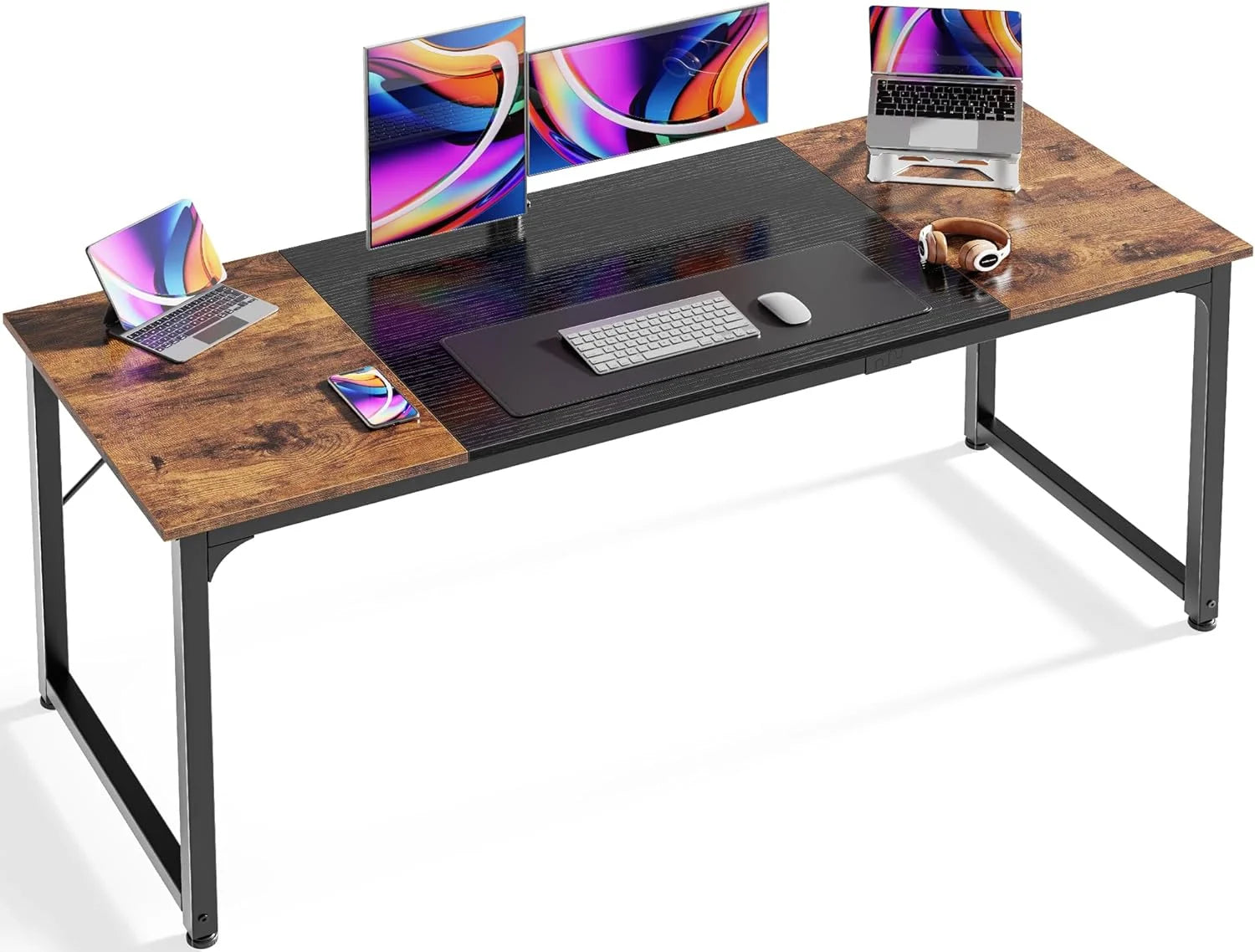Lumi Discount Computer Desk, 55 Inch Home Office Desk - Image 6