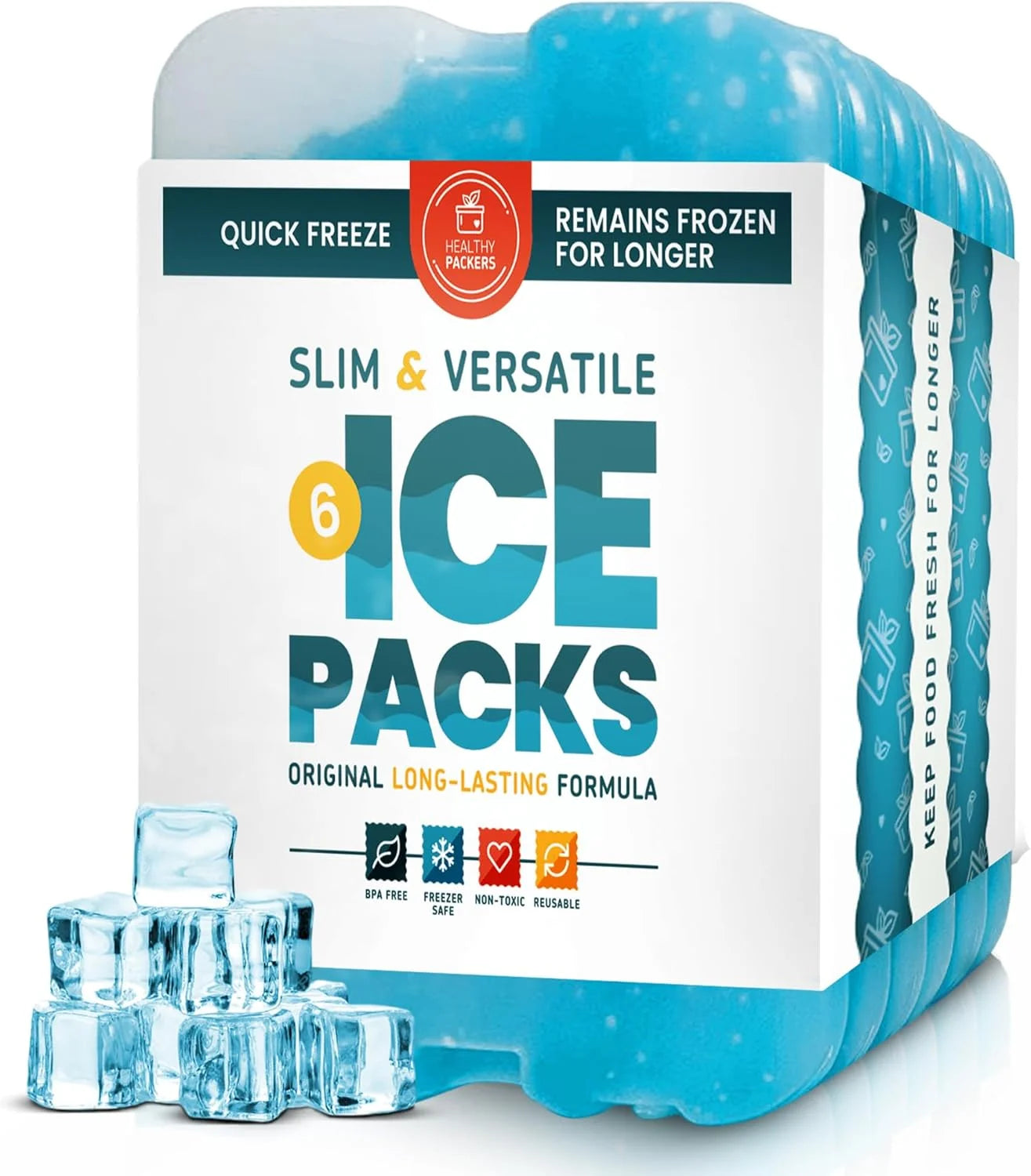 Discount Packers Ice Packs for Lunch Boxes & Coolers " Freezer Packs " Original Cool Pack - Image 3