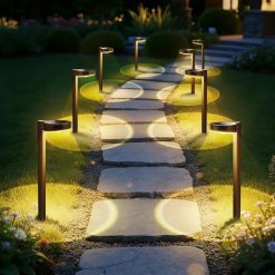 Discount 12 Pack Solar Pathway Lights Outdoor, 3 Color Temperatures Selectable CCT, Focused Ground Spot Lens