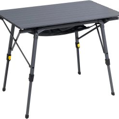 Alternative view of Lumi Discount Outdoor Folding Portable Picnic Camping Table with Adjustable Height Aluminum Roll Up Table Top Mesh Layer