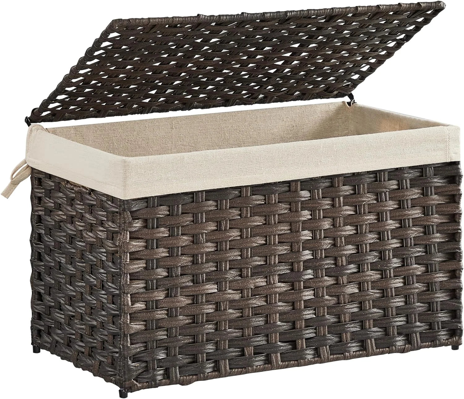 Discount Storage Basket with Lid, 9.2 Gallon (35L), Foldable, Blanket Storage Bin with Handles - Image 9