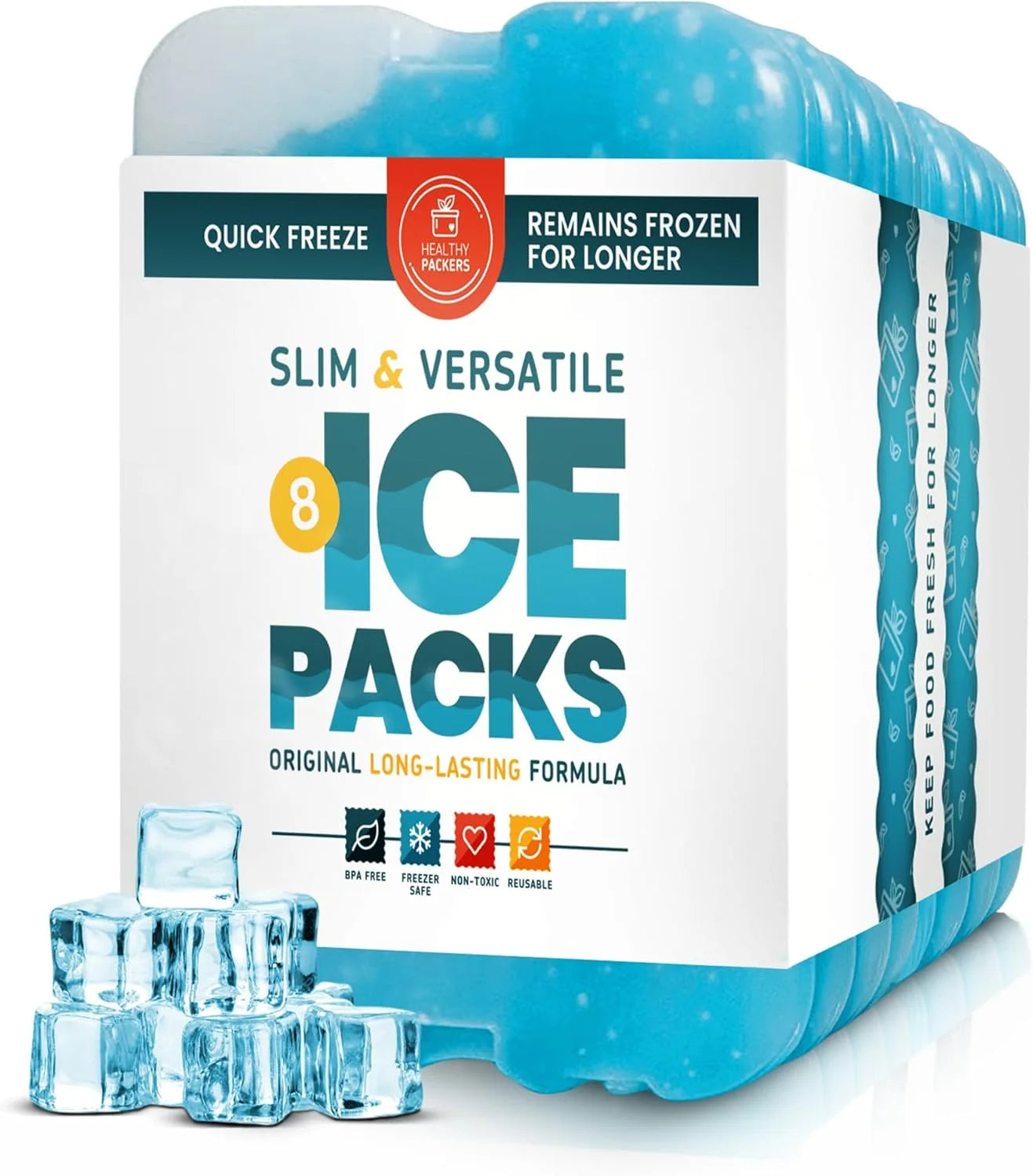 Discount Packers Ice Packs for Lunch Boxes & Coolers " Freezer Packs " Original Cool Pack - Image 2