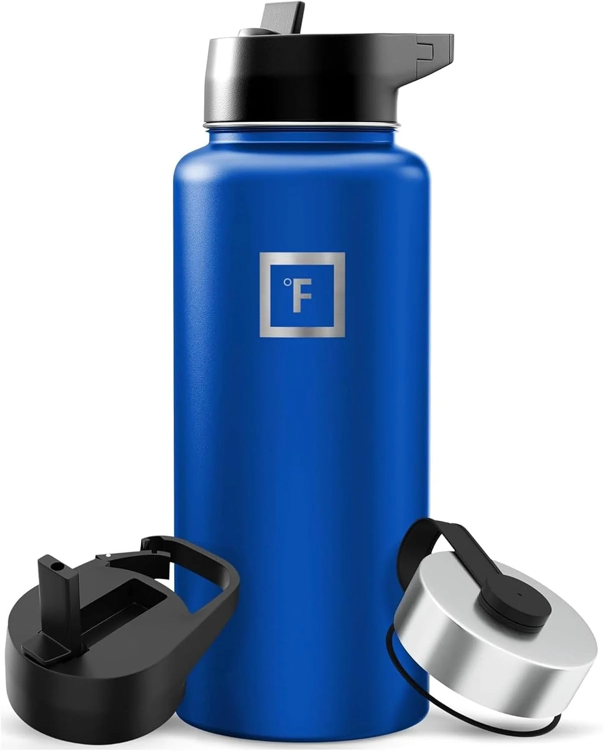 Lumi Discount FLASK 32 oz Wide Mouth Water Bottle with 3 Lids