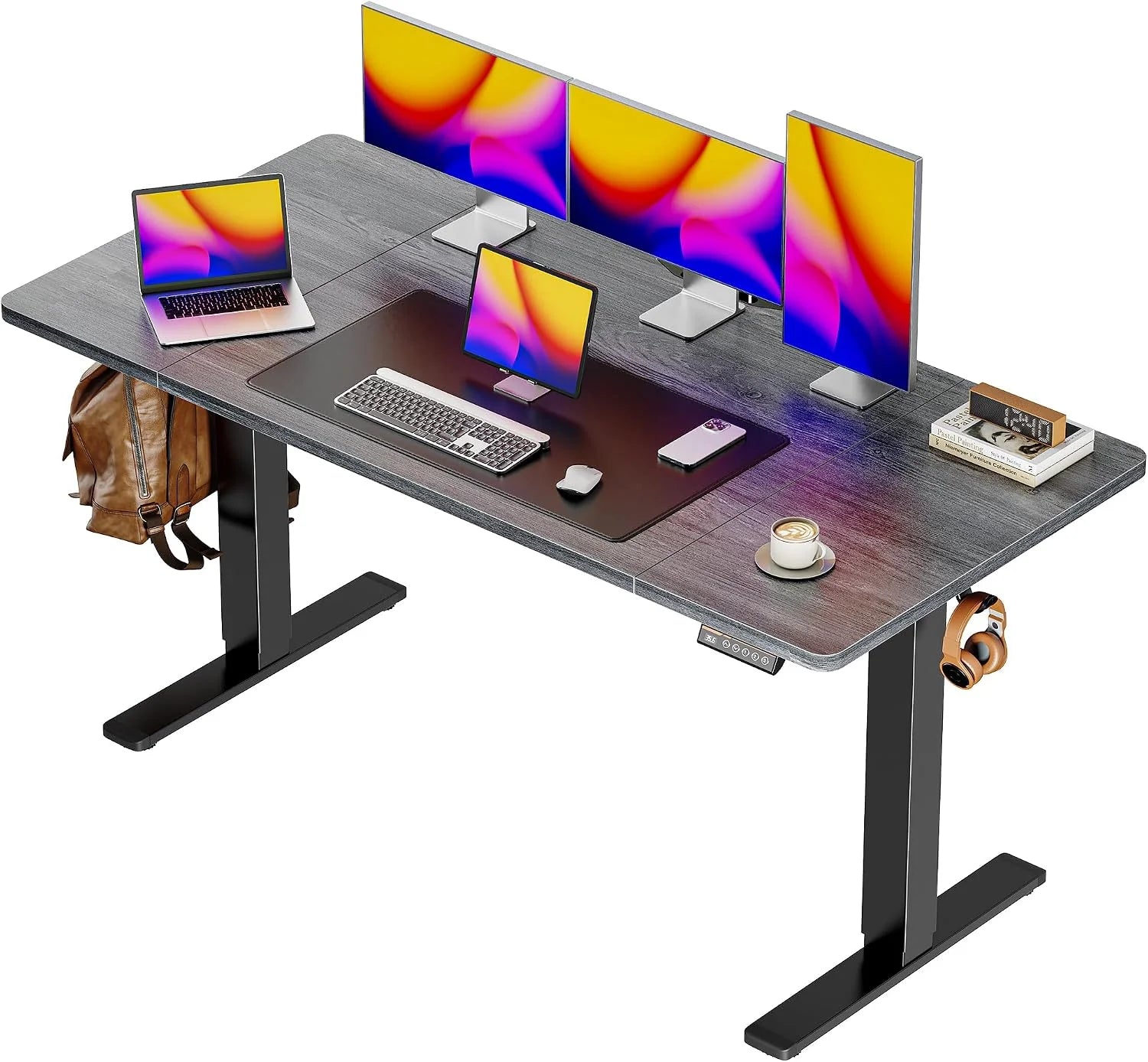 Discount 55 x 28 Large Electric Standing Desk, Height Adjustable Computer Desk, 27.6 Deep Desktop - Image 20