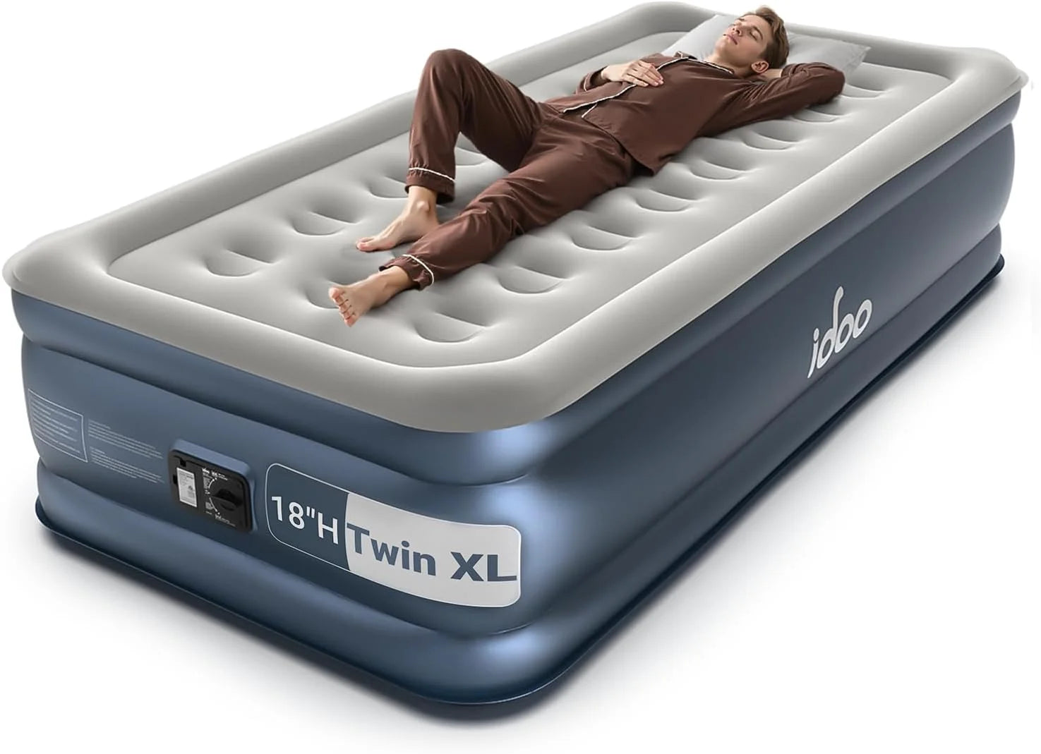 Lumi Discount Queen Air Mattress with Built in Pump, 18 Raised Comfort Inflatable Blow up Mattress, Upgraded Support Structure - Image 3