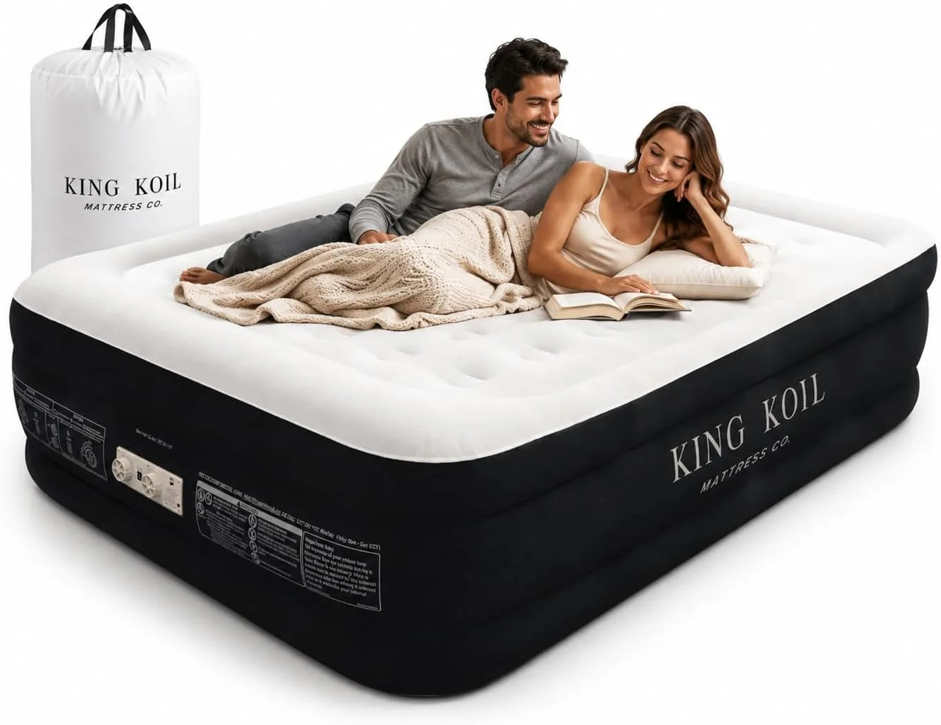 Discount King Koil 20 Queen Air Mattress with Built-in High-Speed Pump, CNN Underscored Top Pick, Inflates in 2 Minutes - Image 4
