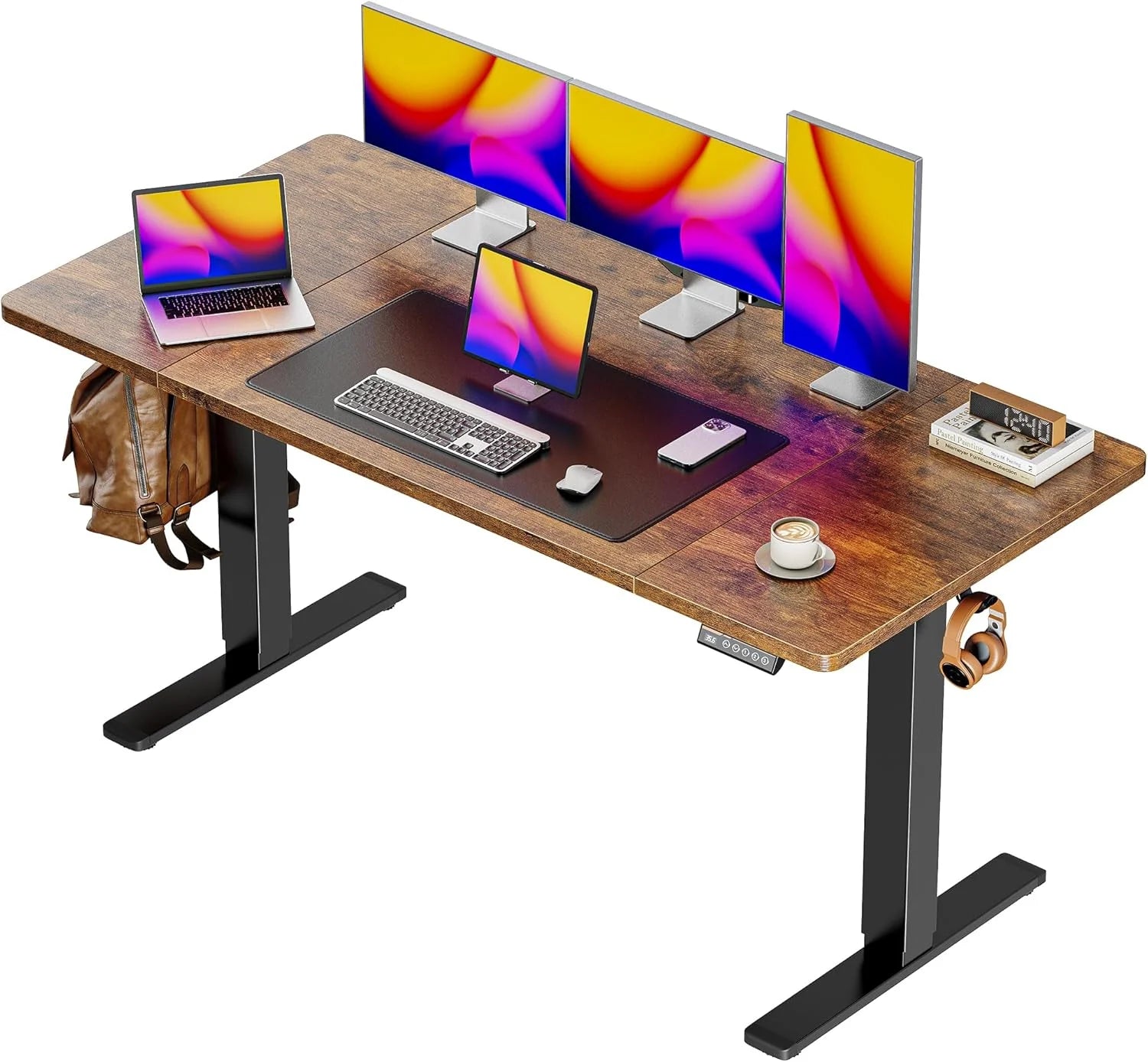 Discount 55 x 28 Large Electric Standing Desk, Height Adjustable Computer Desk, 27.6 Deep Desktop - Image 11