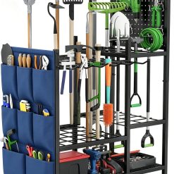 Lumi Discount Garden Tool Organizer with Pegboard, Yard Tool Holder Standing for Garage Organization, Up to 30 " For Garage Organization