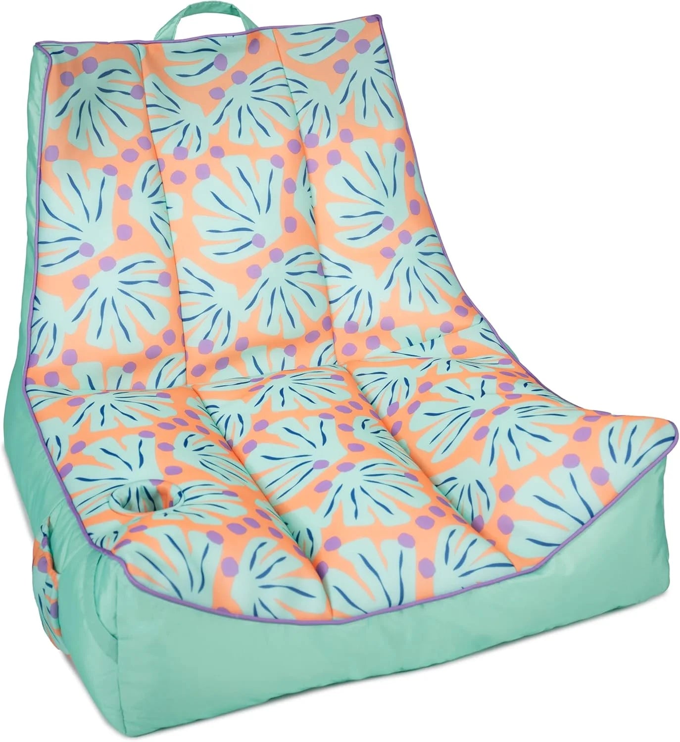 Discount Joe Captain鈥檚 Float No Inflation Needed Pool Lounger, Sweet Shells Peach Double Sided Mesh, 3 feet - Image 4