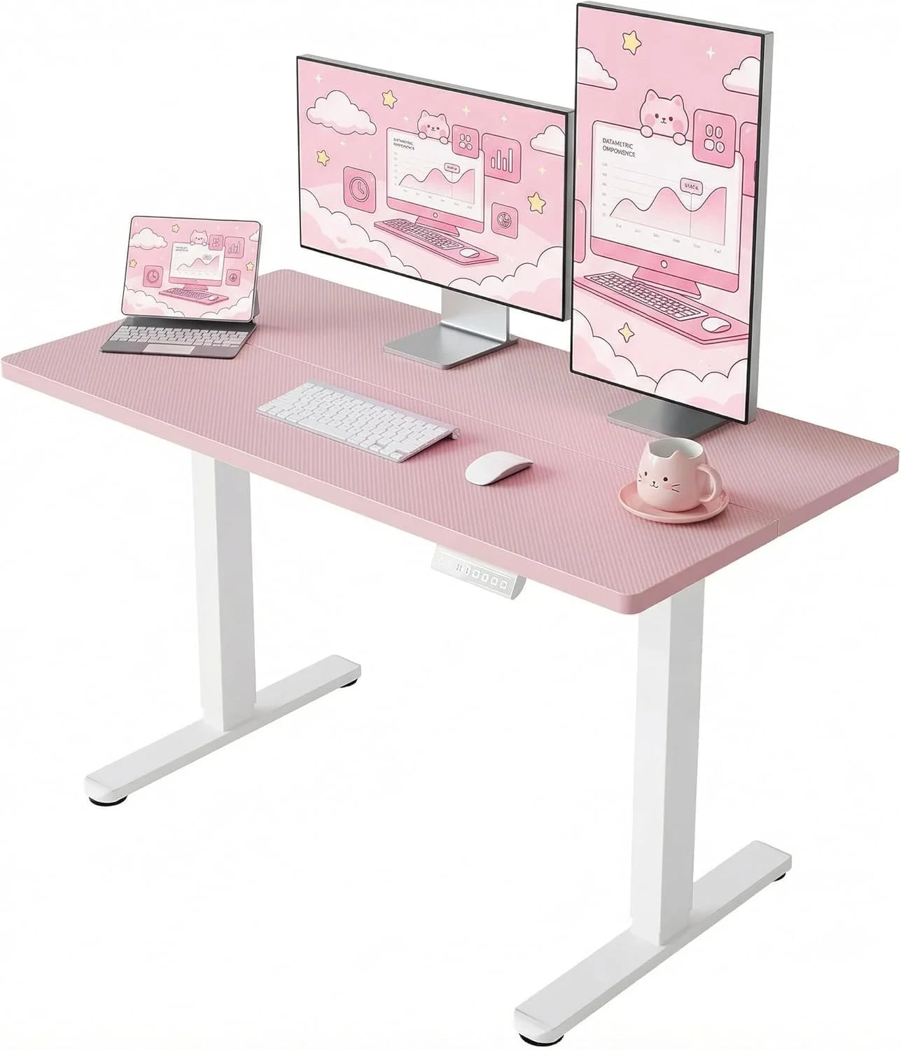 Lumi Discount HUANUO 32 Small Electric Standing Desk Adjustable Height, 4 Memory Height Settings - Image 36