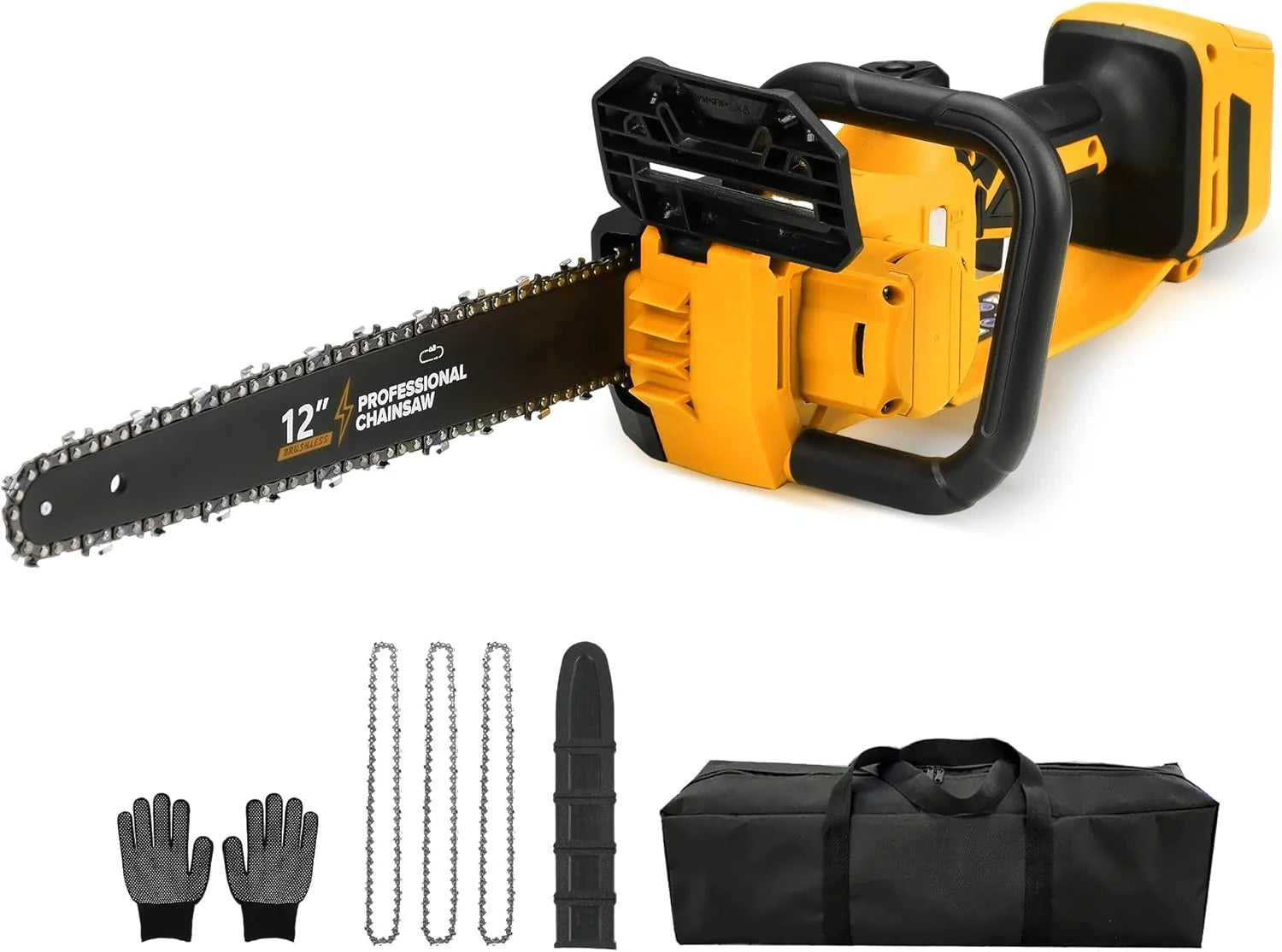 Discount Electric Chainsaw 12 Cordless Tool Only for Dewalt 20V/60V Battery with Auto Oiler & Security Lock - Image 2