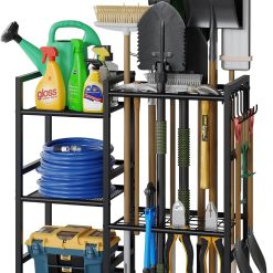 Lumi Discount Garden Tool Organizer with Large Hooks, Garage Storage Rack " For Garage Organization