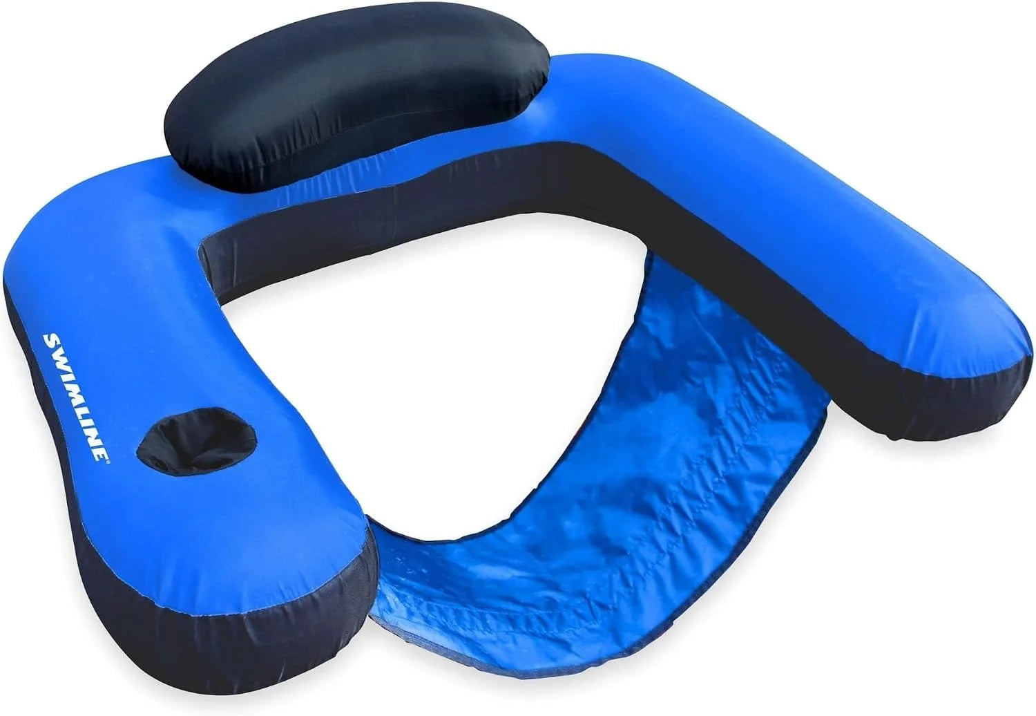 Lumi Discount Original Fabric Covered Inflatable Pool Lounger, with Comfortable Sling Seat - Image 2