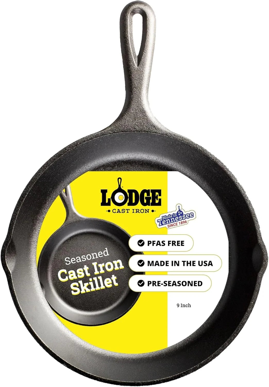 Lumi Discount Seasoned Cast Iron Skillet Set 8, 10.25 & 12 Inches - Image 11