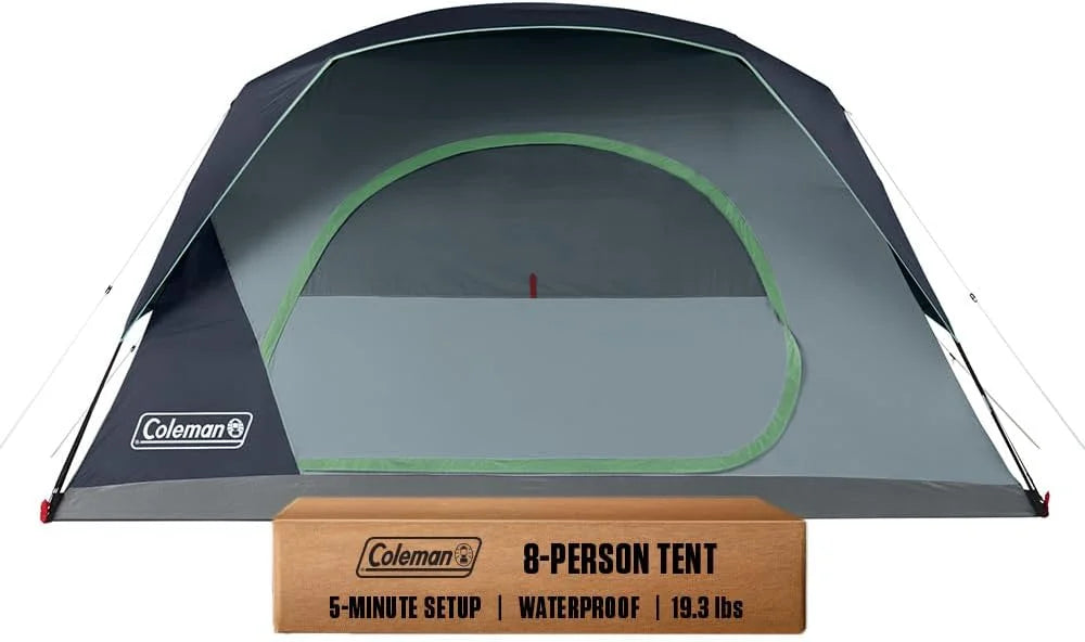Lumi Discount Coleman Skydome Camping Tent with 5 Minute Setup, 2/4/6/8 Person Weatherproof Tent with Rainfly & Carry Bag - Image 6