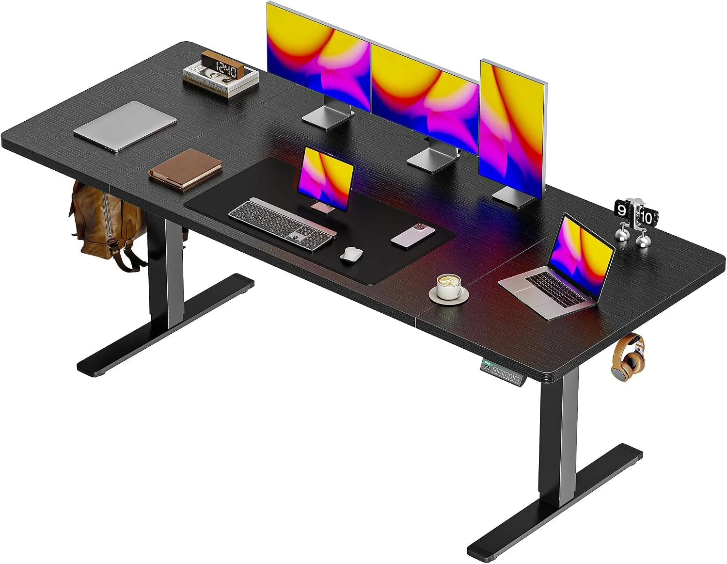 Discount 55 x 28 Large Electric Standing Desk, Height Adjustable Computer Desk, 27.6 Deep Desktop - Image 22