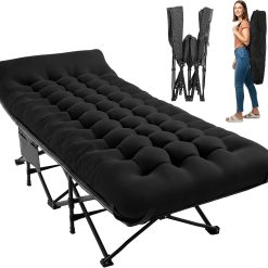 Lumi Discount Camping Cot for Sleeping 28 Extra Wide, Heavy-Duty 1200D Oxford Foliding Cots for Adults Portable with Mattress
