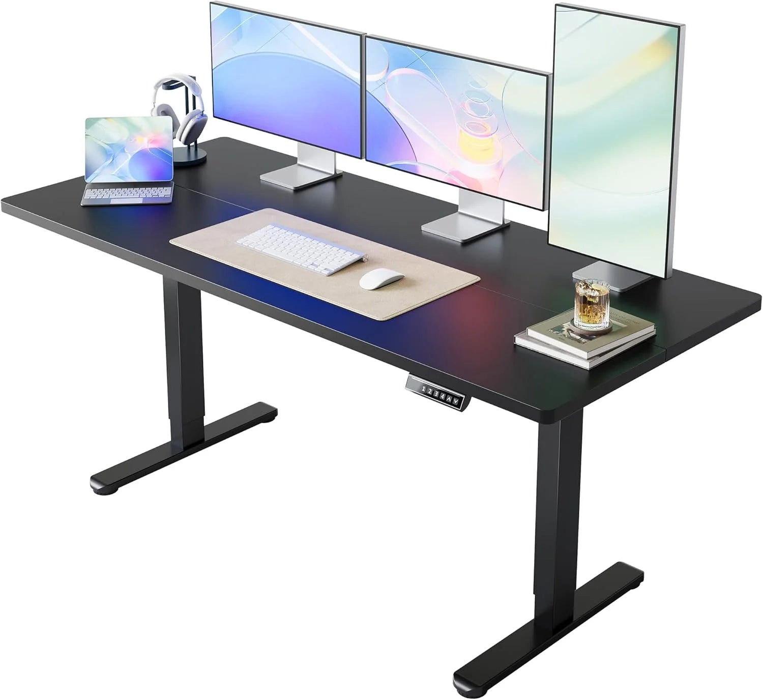 Lumi Discount HUANUO 32 Small Electric Standing Desk Adjustable Height, 4 Memory Height Settings - Image 35