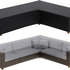 Lumi Discount Mrrihand Patio Furniture Covers, Waterproof Outdoor V-Shaped Sectional Sofa Cover, Heavy Duty Lawn Outdoor Couch Covers
