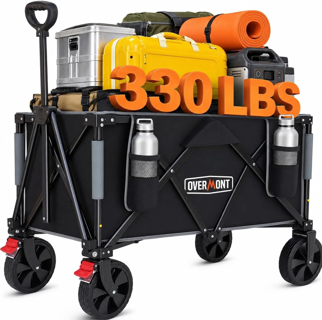 Discount Ultra Compact Collapsible Wagon Cart, Lightweight Foldable Wagon with All Terrain Wheels - Image 3