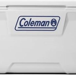 Lumi Discount Coleman Marine Cooler with Fully Insulated UV Guard Lid & Body, Keeps Ice for 3+ Days, 52qt/100qt Wheeled/120qt Options