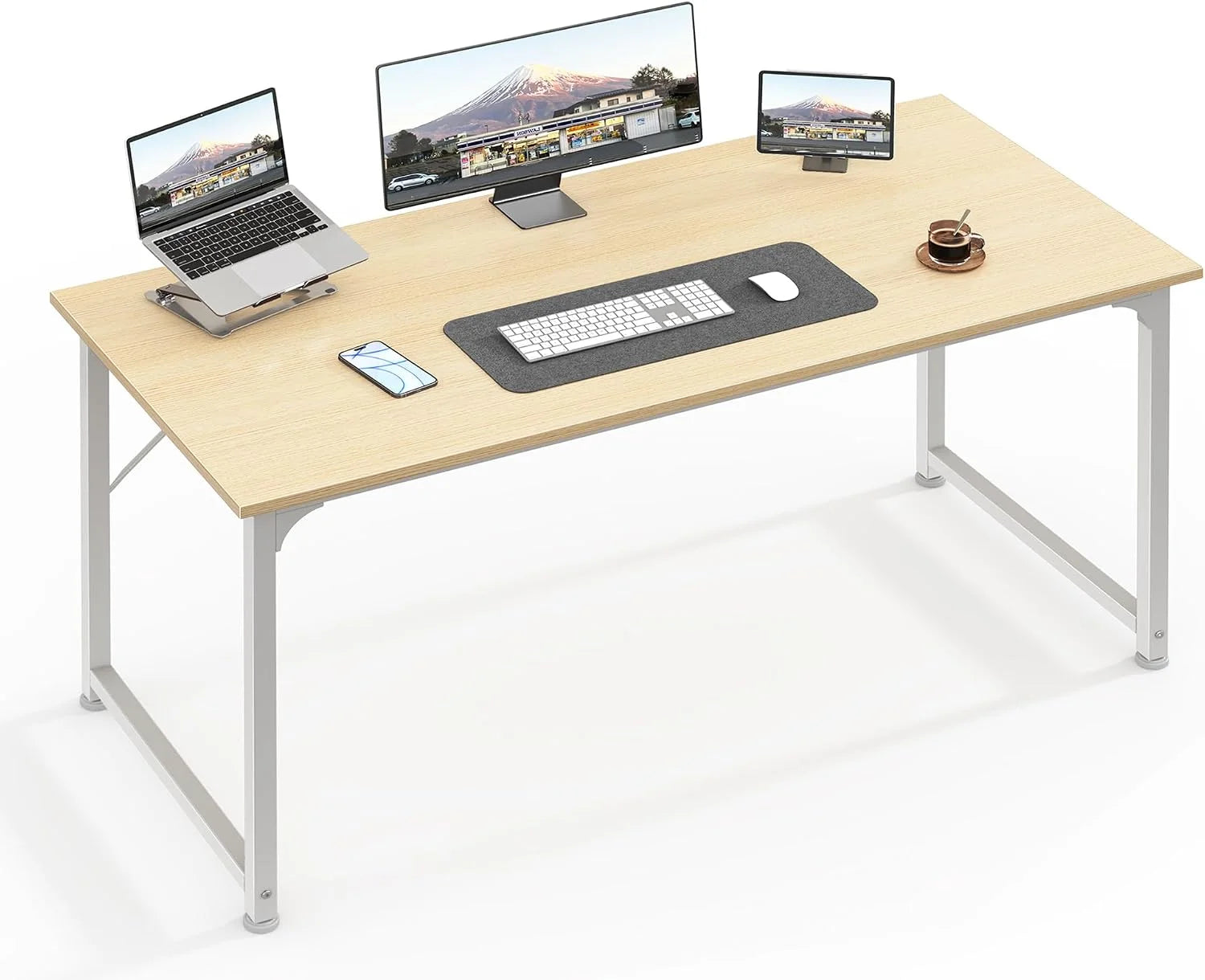 Lumi Discount Computer Desk, 55 Inch Home Office Desk - Image 25