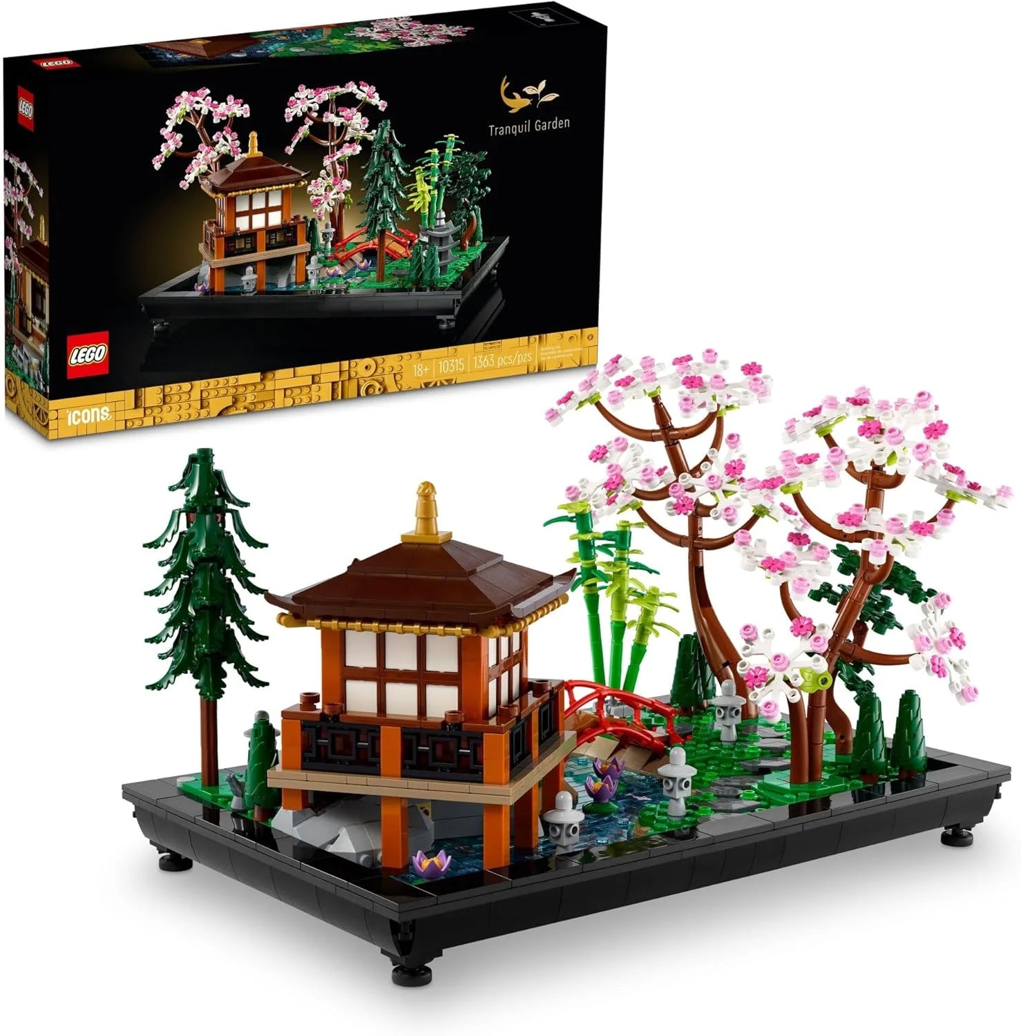 Discount LEGO Icons Tranquil Garden Building Set, Detailed Japanese Zen Garden DIY Kit for Adults, Ages 18+, 10315 - Image 2