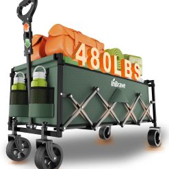Alternative view of Lumi Discount InBrave 34 Extra Long Collapsible Wagon Cart, 360LBS Capacity, Black