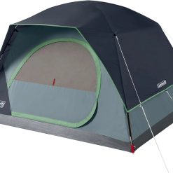 Lumi Discount Coleman Skydome Camping Tent with 5 Minute Setup, 2/4/6/8 Person Weatherproof Tent with Rainfly & Carry Bag