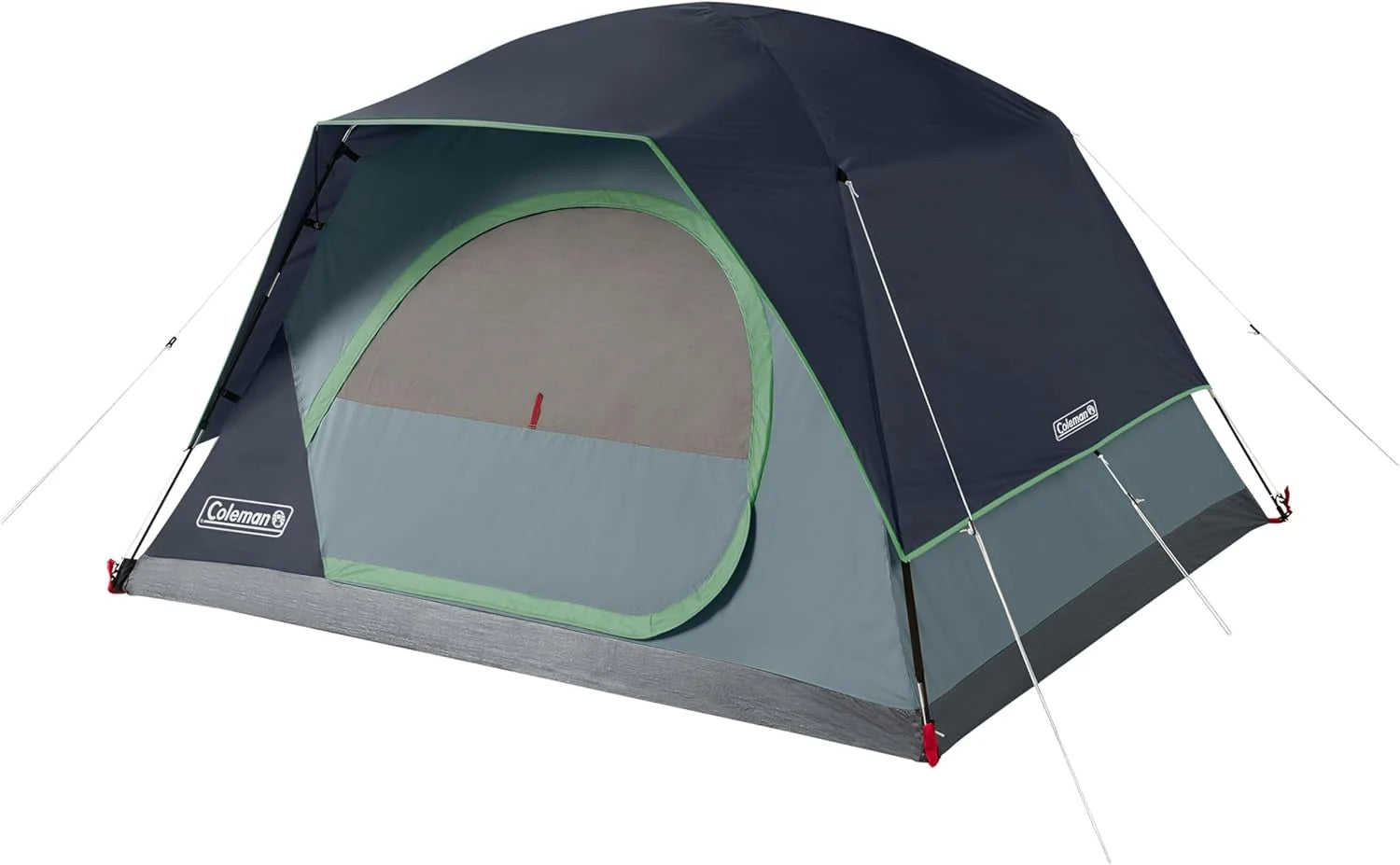 Lumi Discount Coleman Skydome Camping Tent with 5 Minute Setup, 2/4/6/8 Person Weatherproof Tent with Rainfly & Carry Bag
