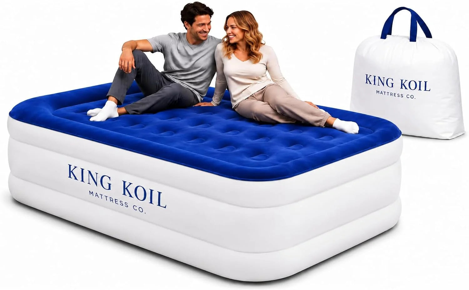 Discount King Koil 20 Queen Air Mattress with Built-in High-Speed Pump, CNN Underscored Top Pick, Inflates in 2 Minutes - Image 11