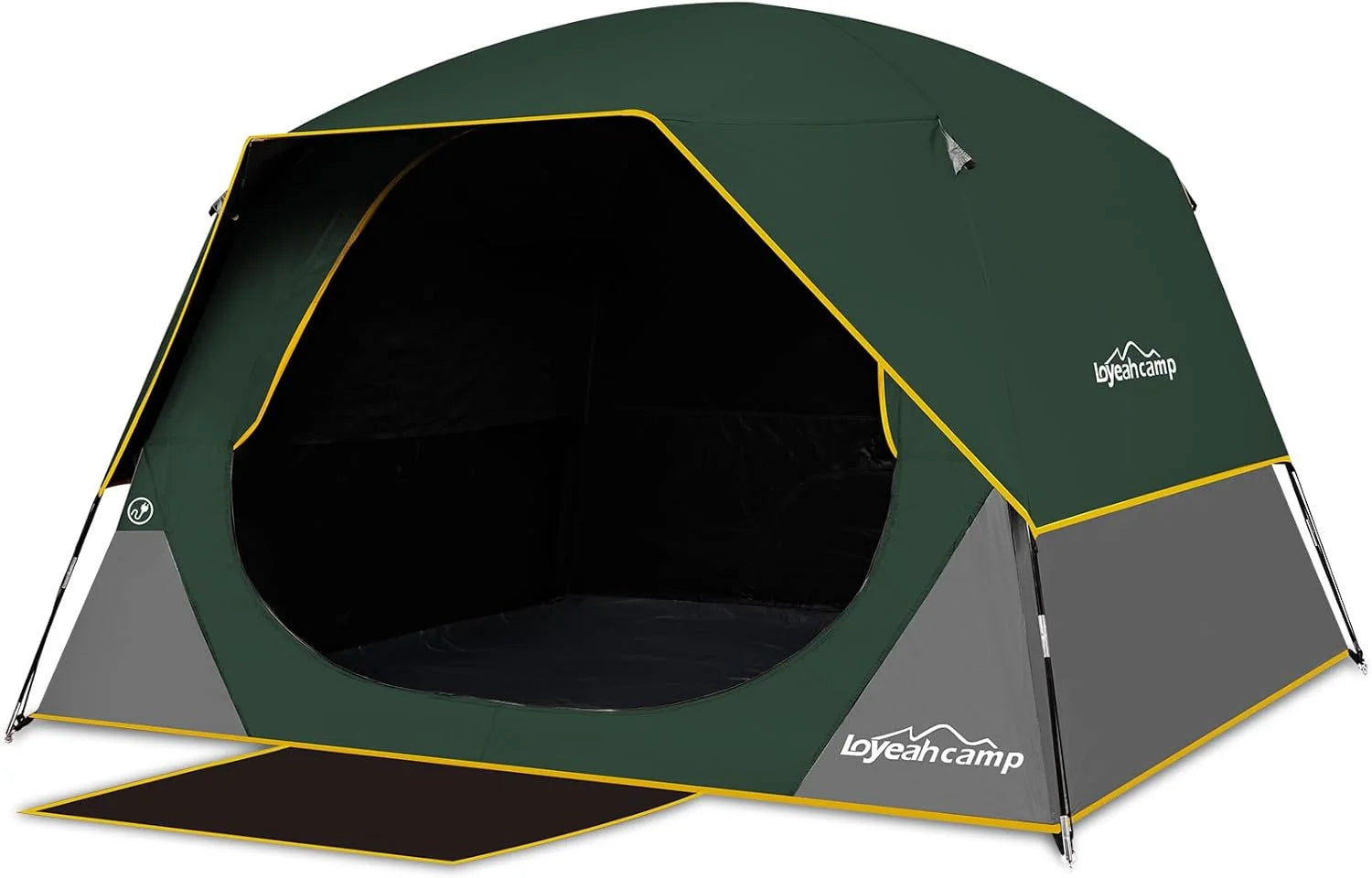 Lumi Discount Tent 4/6 Person Blackout Camping Tent with Rainfly, Waterproof Portable Double Layer Family Dome Tent