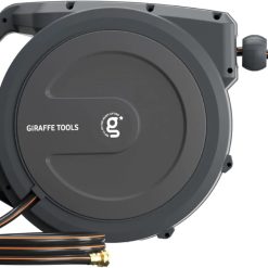 Discount Retractable Garden Hose Reel 1/2 Inch x 130 ft, Super Heavy Duty, Wall Mounted and 180 Deg Swivel Bracket