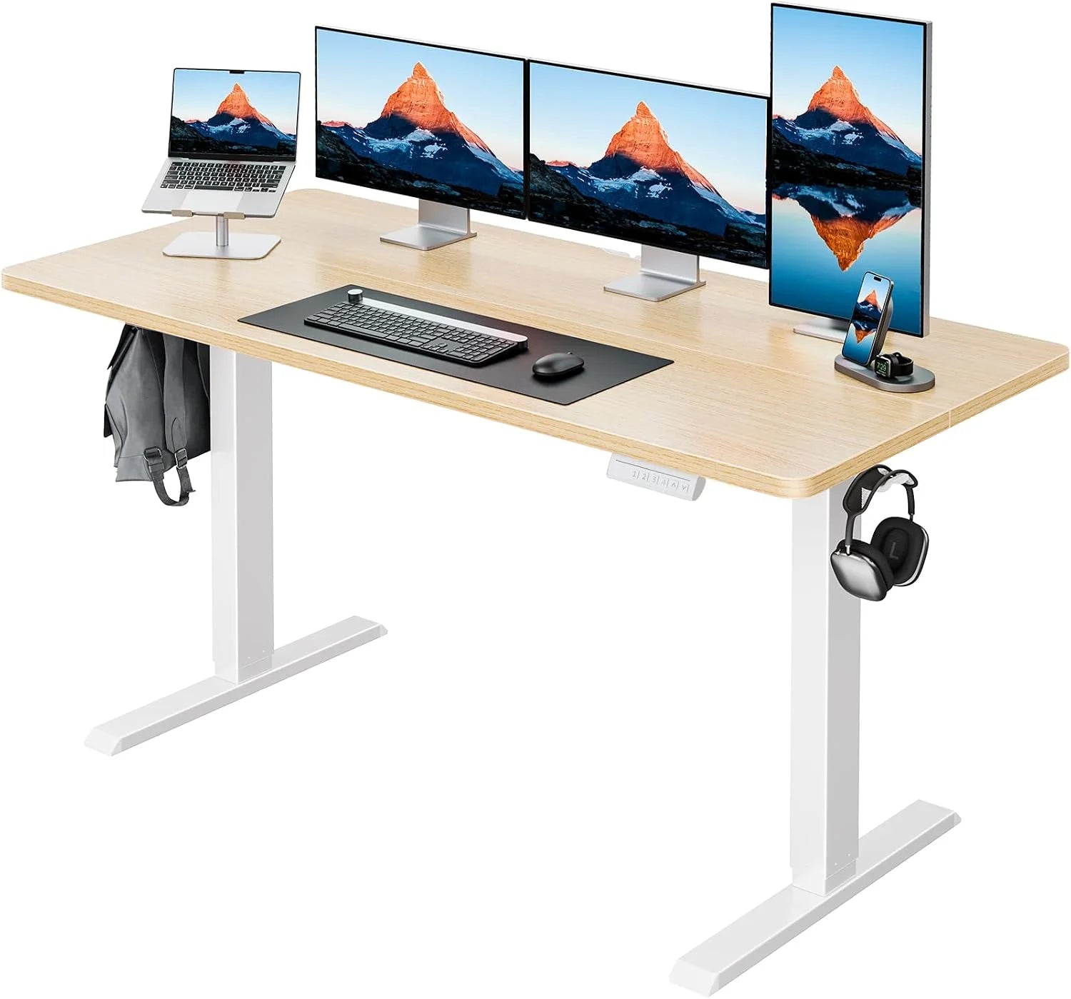 Lumi Discount HUANUO 32 Small Electric Standing Desk Adjustable Height, 4 Memory Height Settings - Image 24