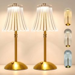 Discount 2 Pack Touch Cordless Table Lamp Rechargeable, Dimmable, 3-Color Temperature