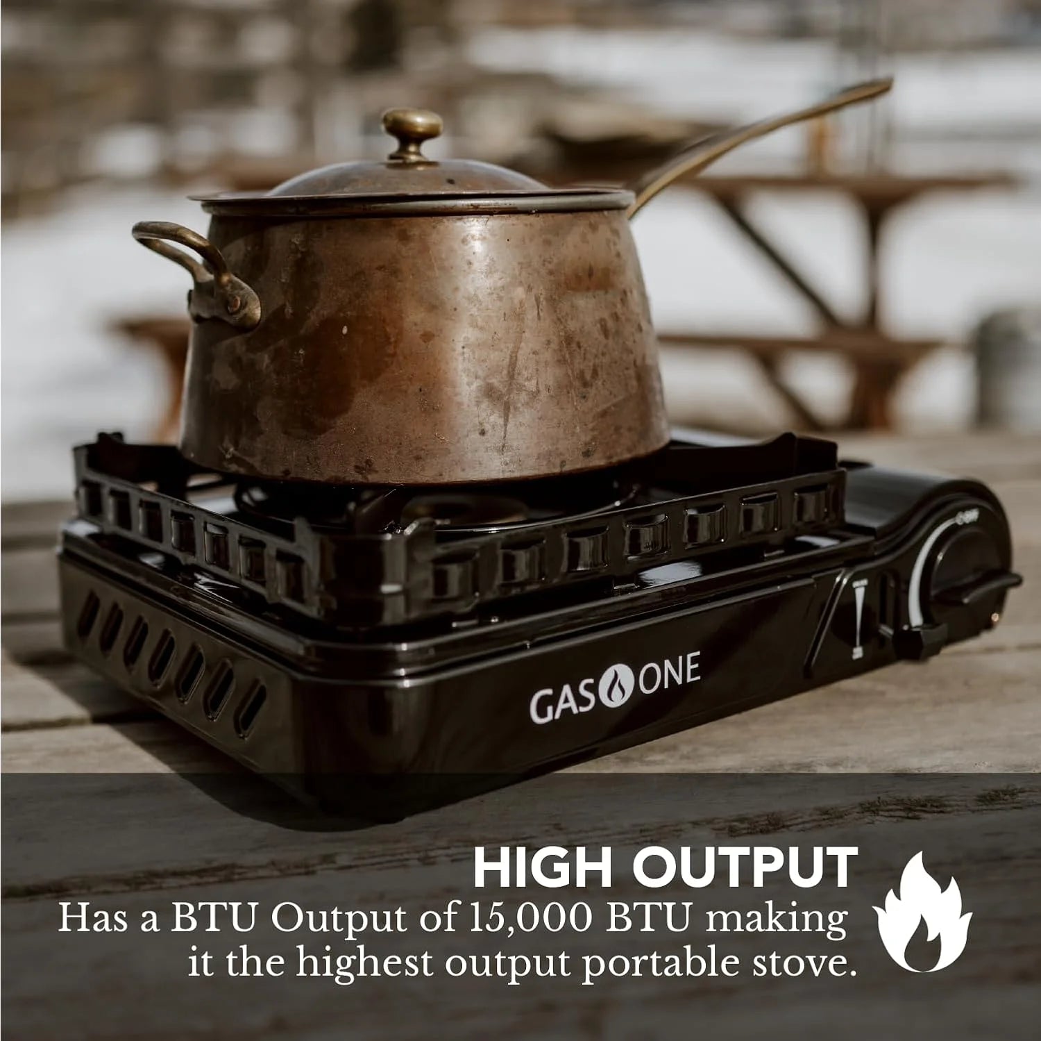 Discount 15, 000 BTU Propane or Butane Stove Dual Fuel Stove Portable Camping Stove - Image 5