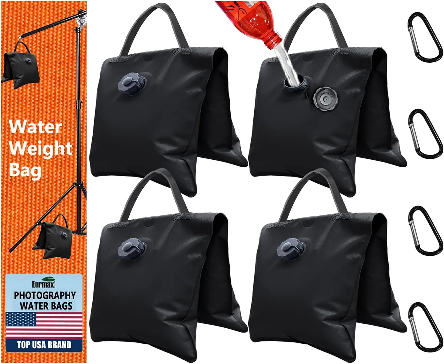 Discount USA 125LBS 4-Pack Universal Canopy Weights, Secure Wind Protection to Prevent Tipping