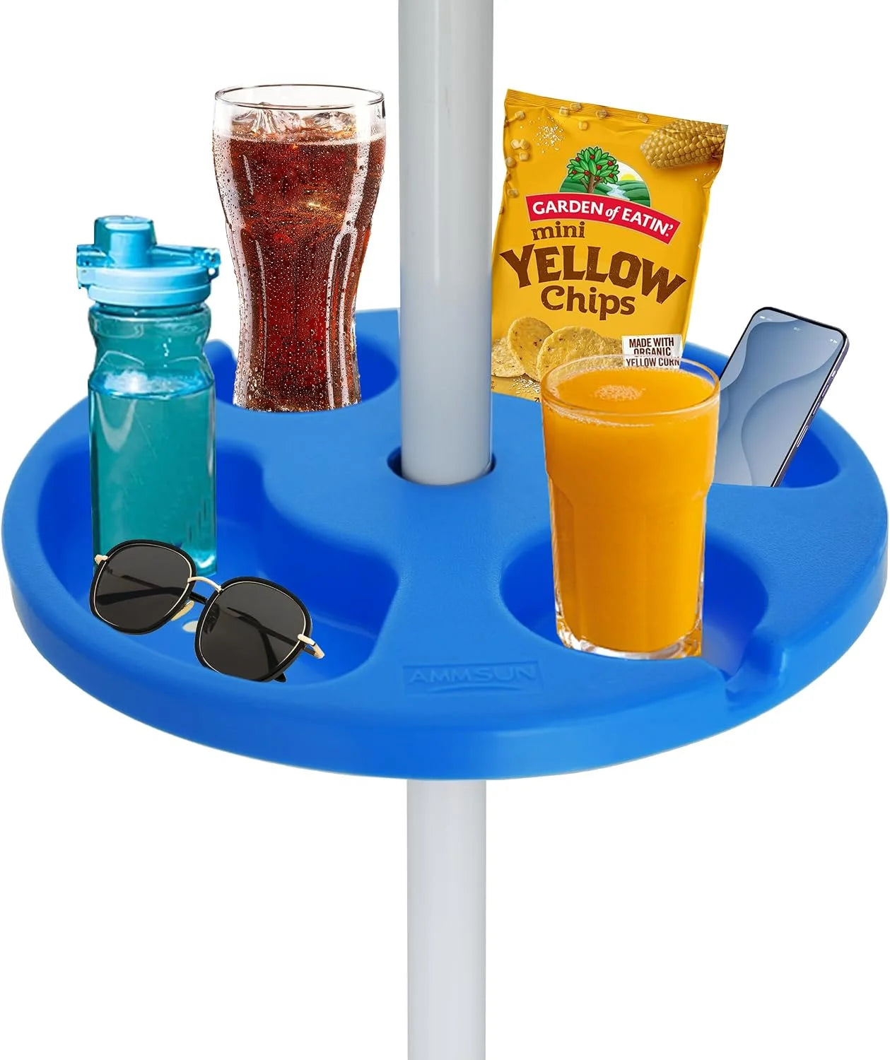 Lumi Discount AMMSUN 13 Portable Beach Umbrella Table Tray White - Image 2