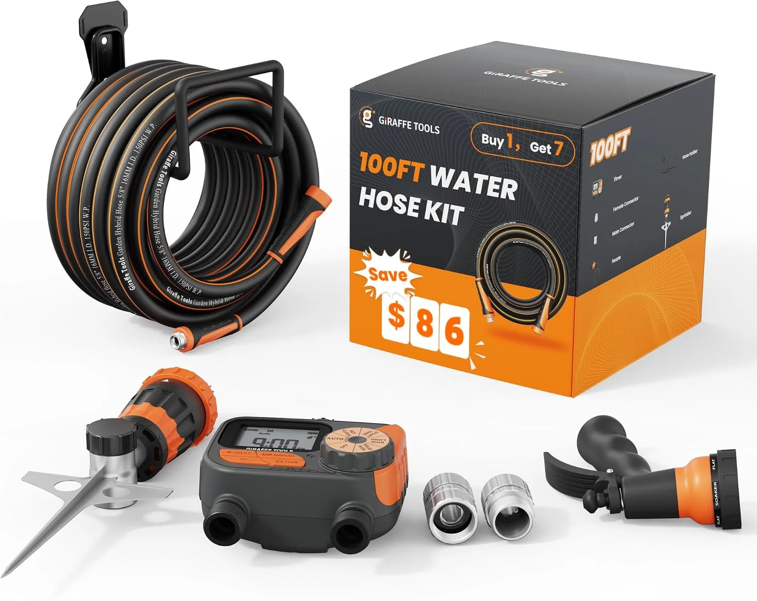 Lumi Discount Garden Hose 5/8, Water Hose Heavy Duty, 100ft Male to Female Fittings, Burst 600 PSI - Image 14