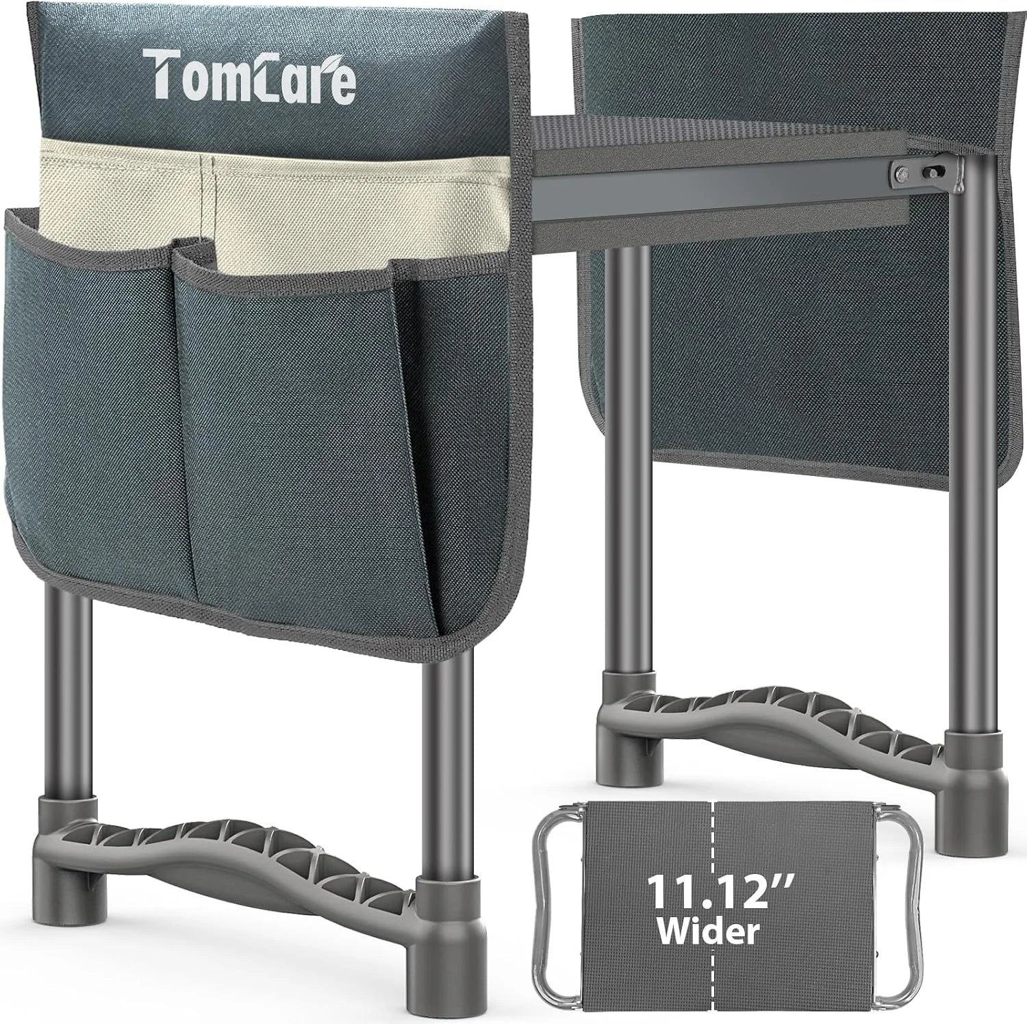 Discount TomCare Garden Kneeler and Seat 11.12" Wider Larger Soft Kneeling Pad Garden Bench with 2 Large Tool Pouches Heavy Duty - Image 8
