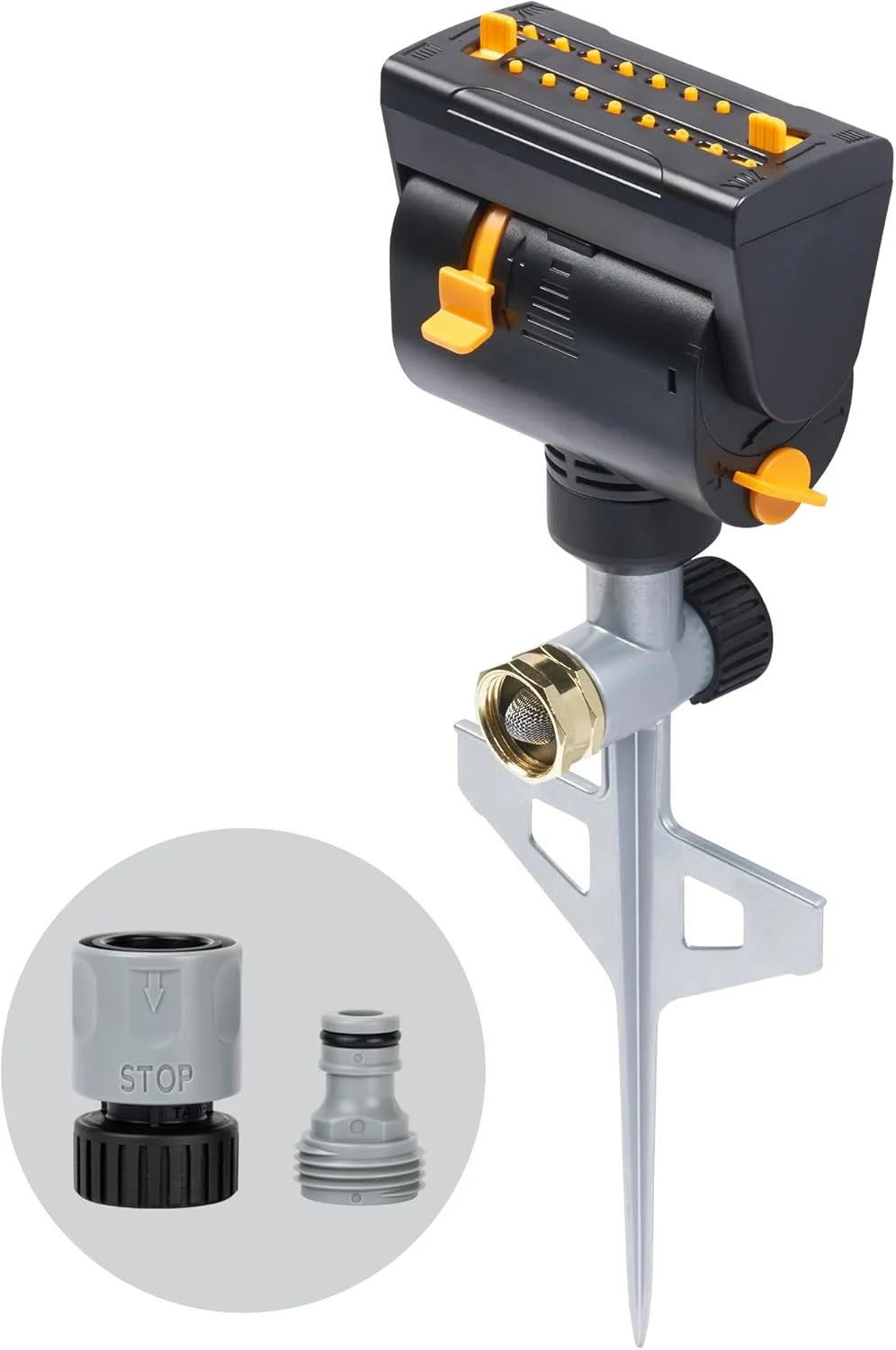 Lumi Discount Melnor 65178AMZ MiniMax Turbo Oscillating Sprinkler on Tripod, 4000 sq. ft., 4-Way Adjustable - Image 7