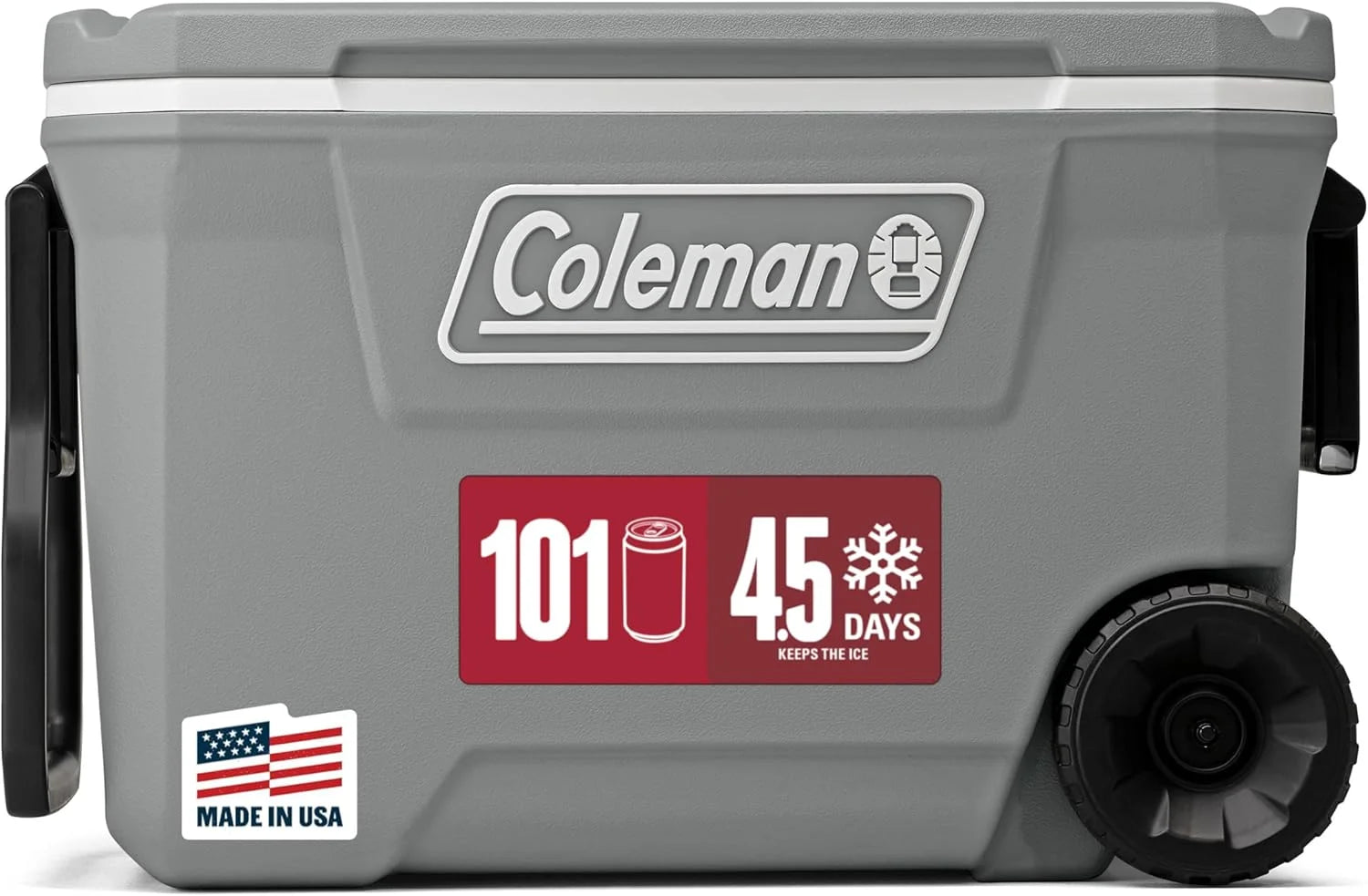 Lumi Discount Coleman Classic Series Insulated Portable Rolling Cooler with Wheels, Leak-Resistant Outdoor Hard Cooler Keeps Ice up to - Image 3