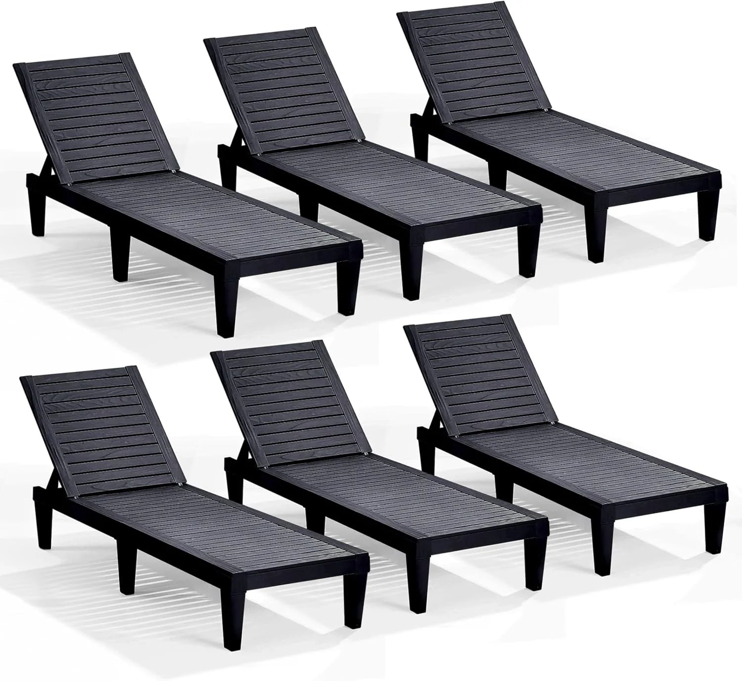 Lumi Discount Nestl Lounge Chair Outdoor, Tanning Chair, Chaise Lounge Outdoor Set of 2, 5 Adjustable Positions - Image 6