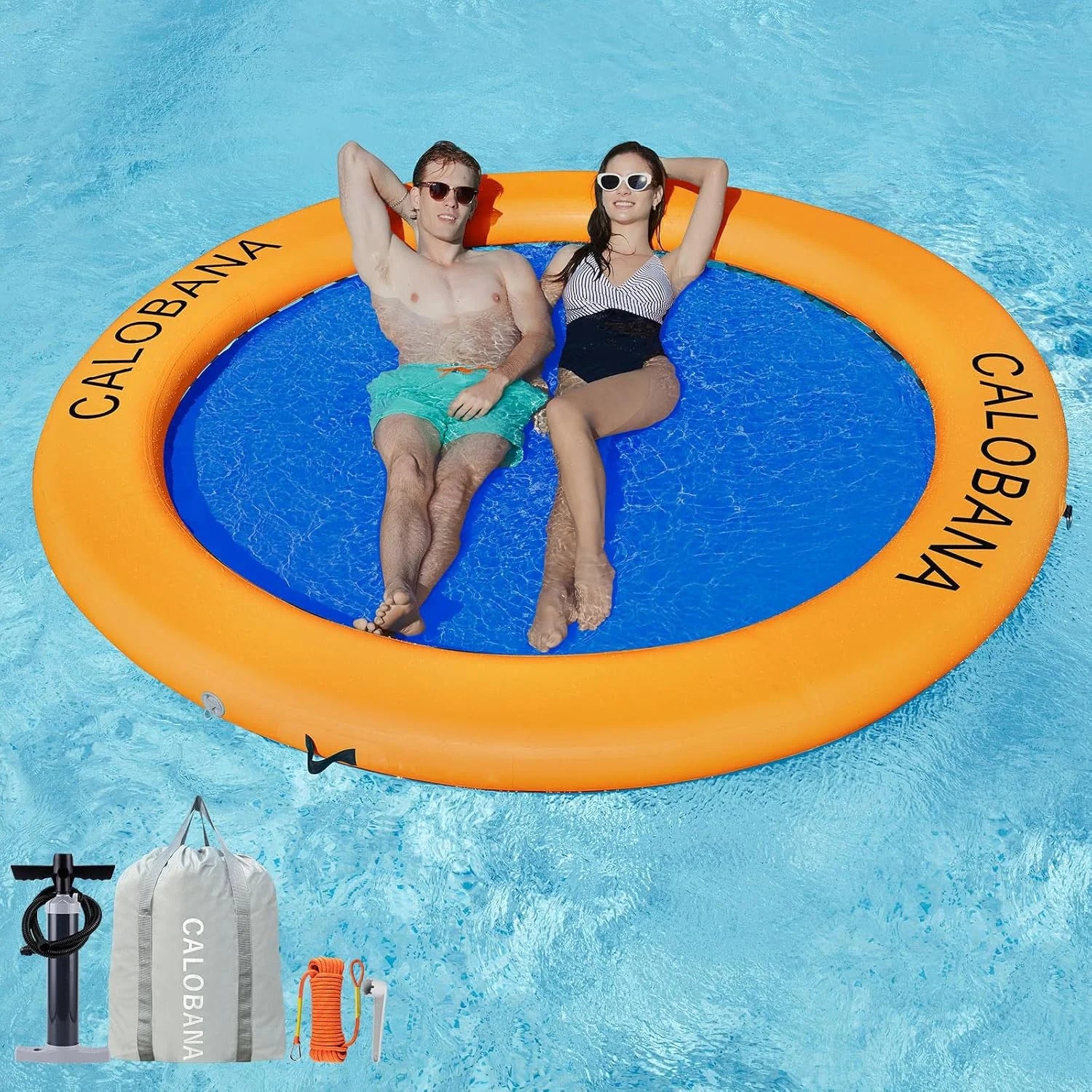 Lumi Discount Inflatable Water Hammock for Adults Lake Party Multi Person - Image 3