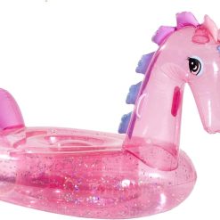 Lumi Discount Giant Inflatable Glitter Unicorn, Luxury Float for Summer Pool Parties and Entertainment