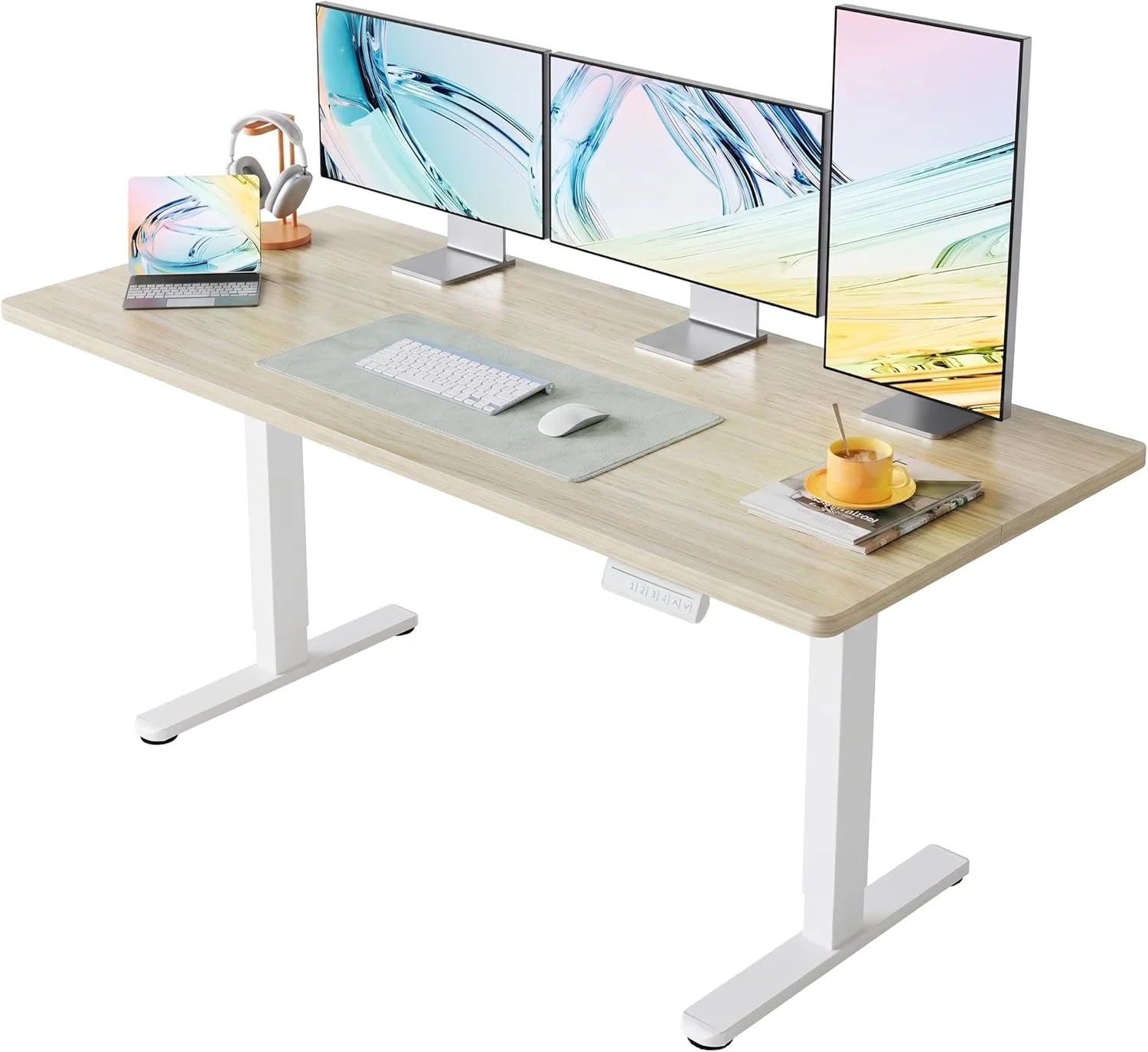 Lumi Discount HUANUO 32 Small Electric Standing Desk Adjustable Height, 4 Memory Height Settings - Image 12