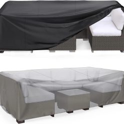 Alternative view of Lumi Discount Mrrihand Outdoor Patio Furniture Covers Waterproof 90Lx62Wx28H Black